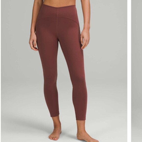 Lululemon InStill High-Rise Tight 25" Smoky Red High-Waisted Burgundy Leggings 4 - Picture 1 of 7